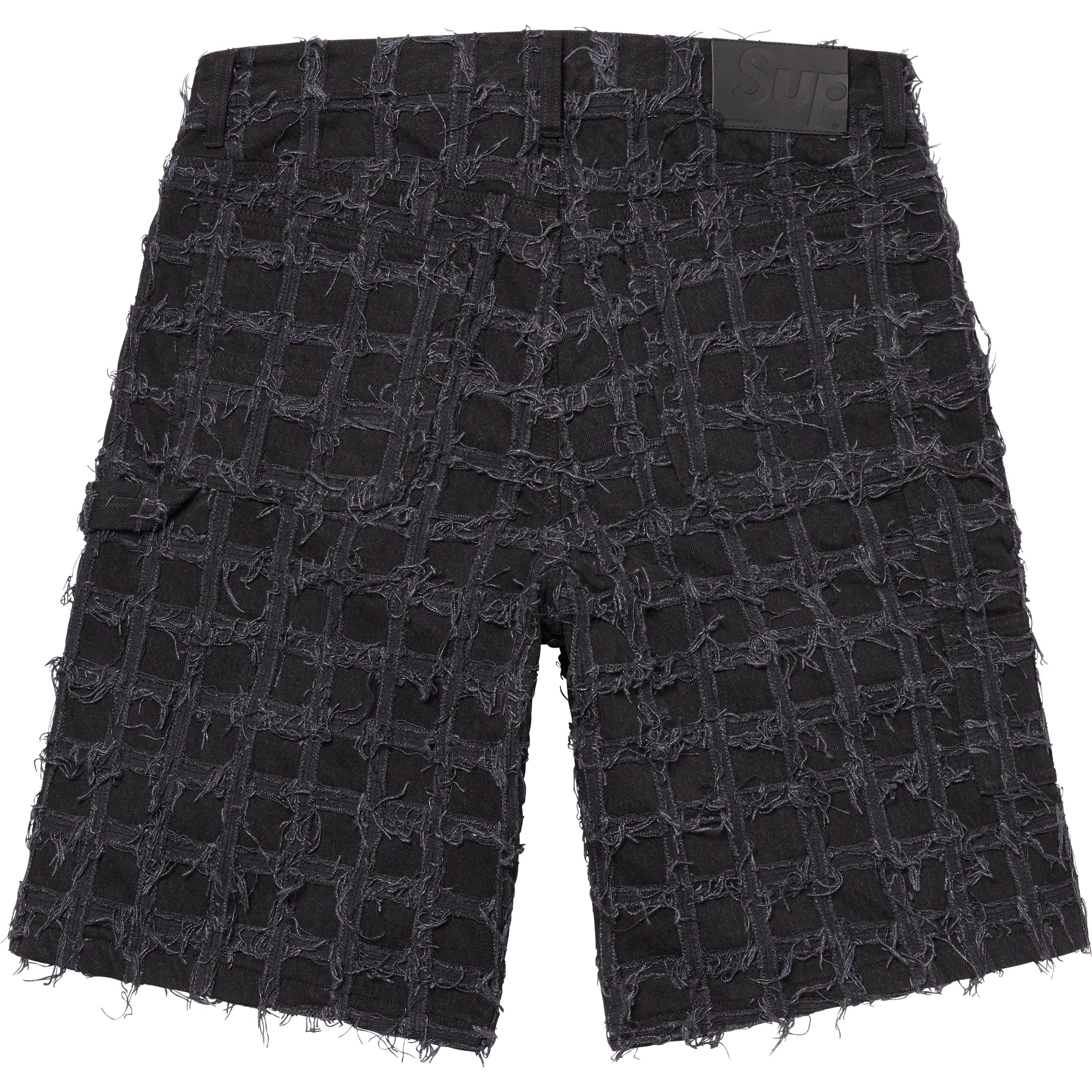 Frayed Patchwork Baggy Denim Short view 8